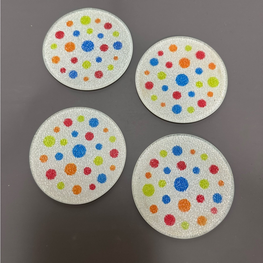 Colorful Polka Dot Coasters